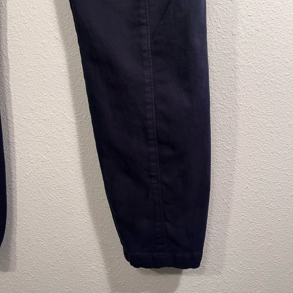 LOFT Dark Blue Trousers straight leg style pockets in front and back women’s 12 - Picture 10 of 13